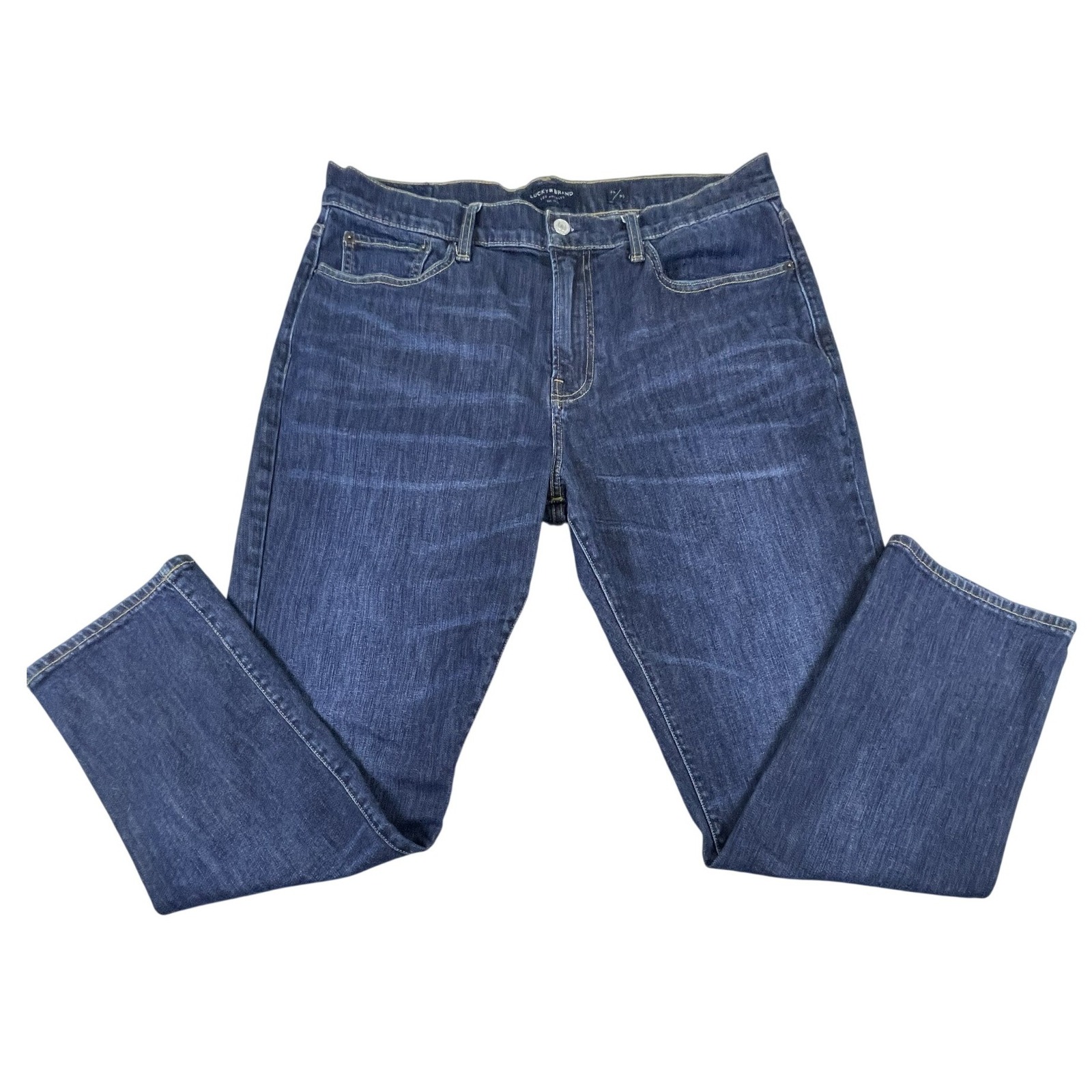 Lucky Brand Jeans Mens 36x30 Blue 221 Straight Dark Wash Denim Classic Casual